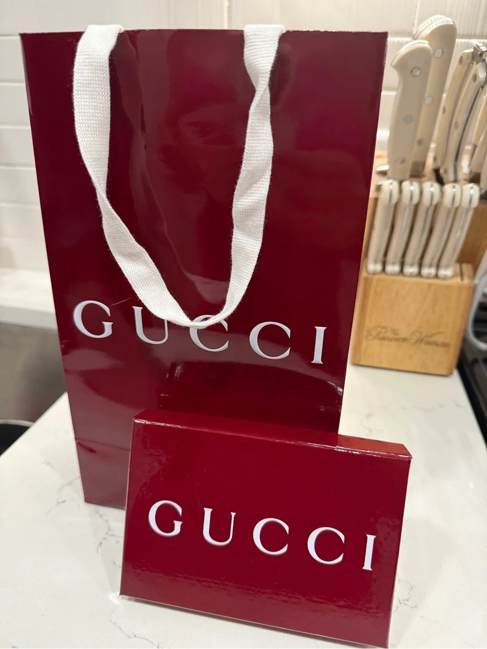 Gucci Light Blue Leather Card Holder